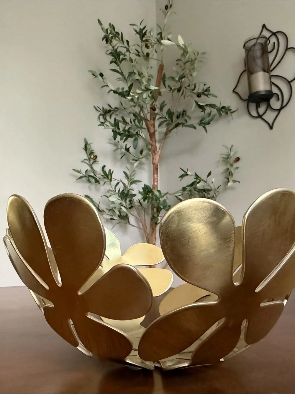 Vintage IKEA Stockholm Flower Bowl Gold Brass Monika Mulder 1999 MCM Retro 8